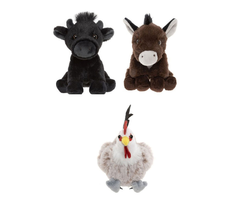 Charlie Bears Cuddle Cub Farm Friends Cow Donkey & Rooster — Main view