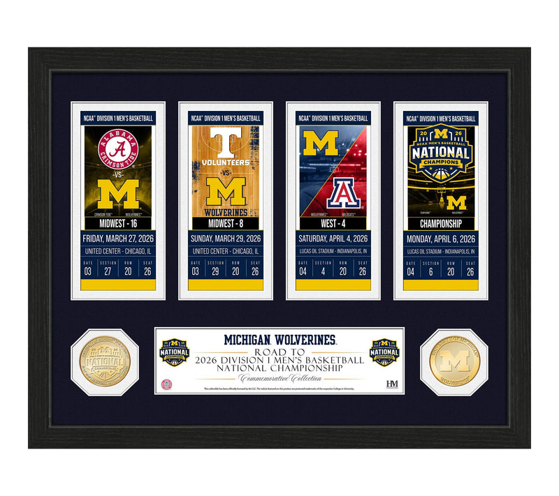 Michigan Wolverines 2026 NCAA Men's BasketballTicket Frame — View 3