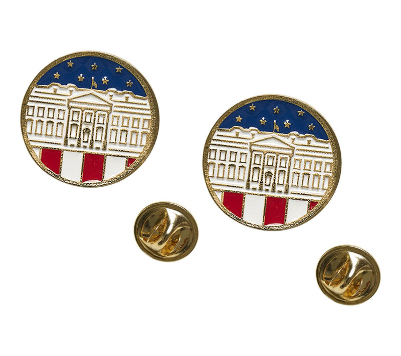 WHHA Set of 2 White House Circle Flag Lapel Pin — Main view