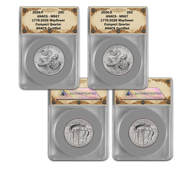 2026 Mayflower Quarter P&D Mint Set Anacs MS67 — Main view