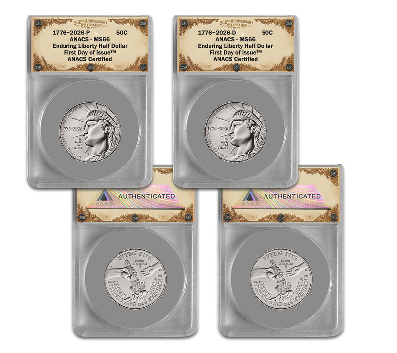 2026 Enduring Liberty Half Dollar MS66 P&D Mint Set FDOI — Main view
