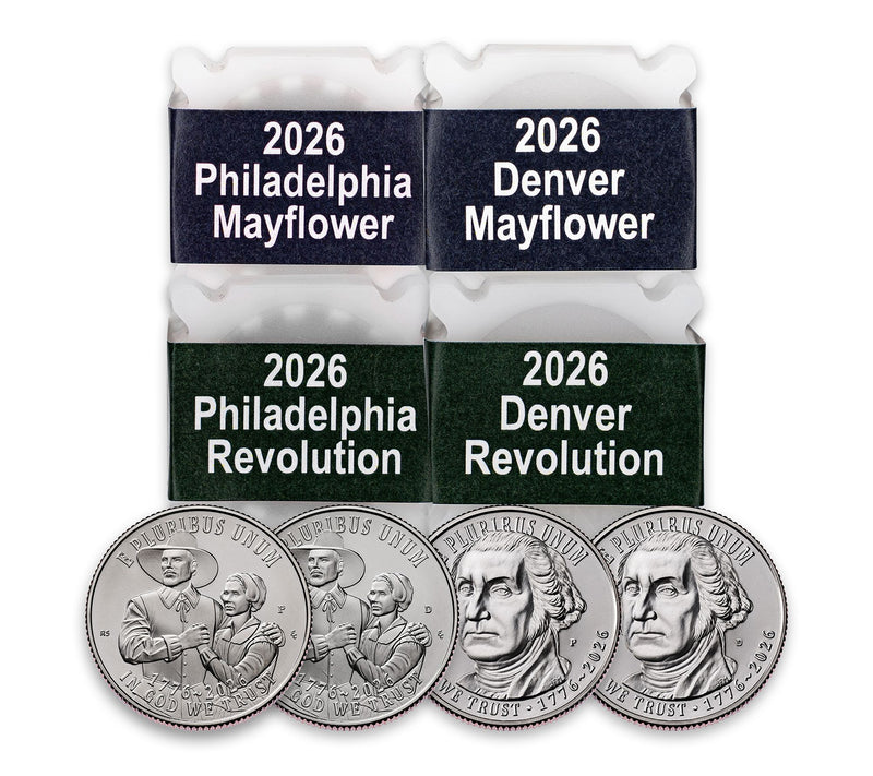 2026 Mayflower & Revolutionary War Quarters P& D Rolls Uncirculated — Main view