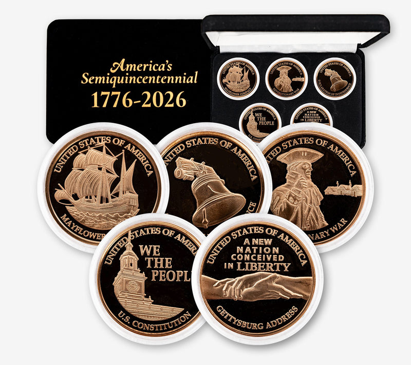 1776-2026 America's Semiquincentenn ial 1oz Copper 5pc Set — Main view