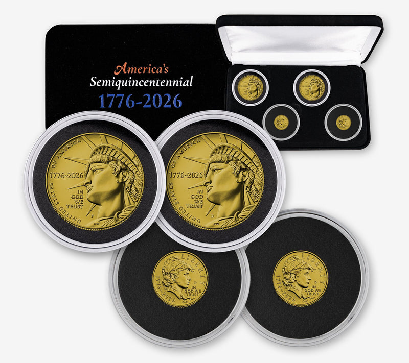 2026 Faces of Liberty 4 Coin Set Gold Layered — Main view