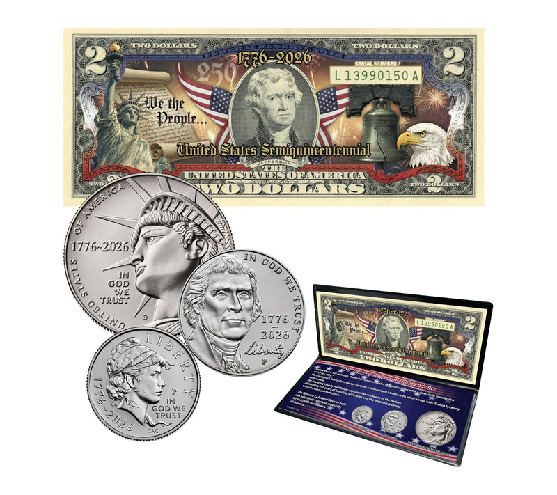 250 Years of American Independence Coin & Color Currency Set — Main view