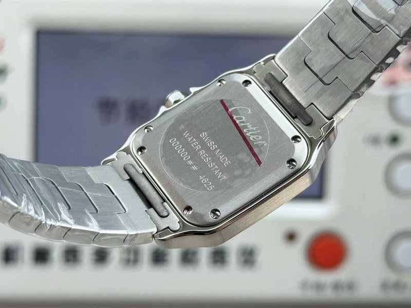 Patek Philippe Nautilus 5711 Steel Model+Cartier Santos Mini-Model Ladies' Watch Dial — View 13