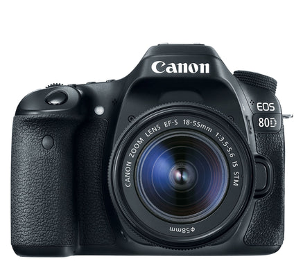 Canon EOS 80D 24MP DSLR Camera w/ 18-55mm Lens, Bag and SD Card