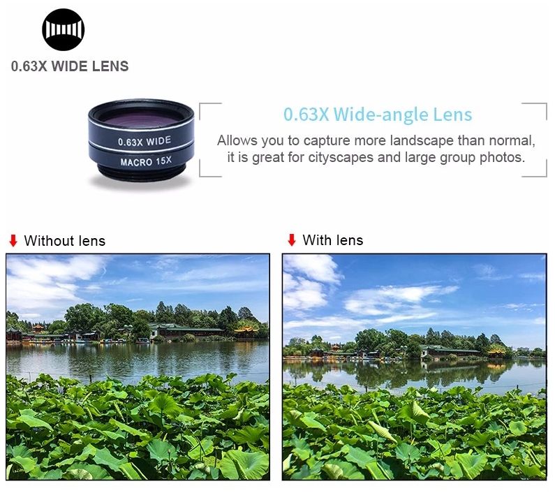 Xqisit 7-in-1 Mobile Photo Camera Lens Set with Case for Smartphone — View 2