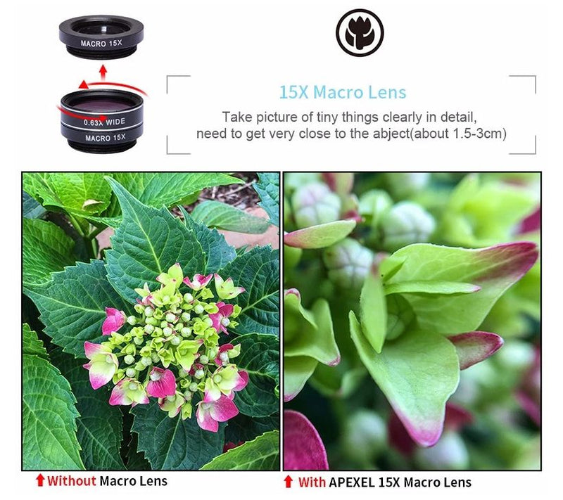 Xqisit 7-in-1 Mobile Photo Camera Lens Set with Case for Smartphone — View 4