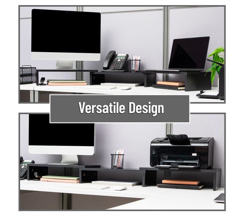 Mind Reader Adjustable MDF Dual Monitor Riser — View 9