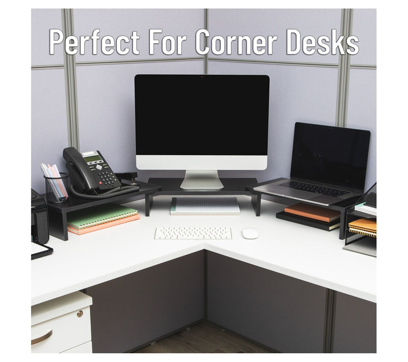 Mind Reader Adjustable MDF Dual Monitor Riser — View 7