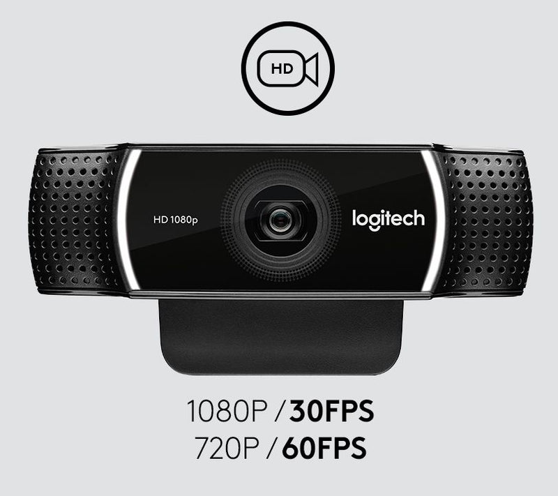 Logitech C922 Pro Stream Webcam with Tripod and Mounting Clip — View 6