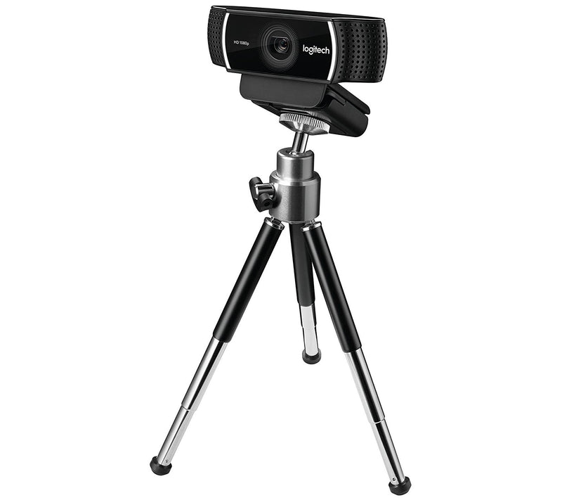 Logitech C922 Pro Stream Webcam with Tripod and Mounting Clip — View 3