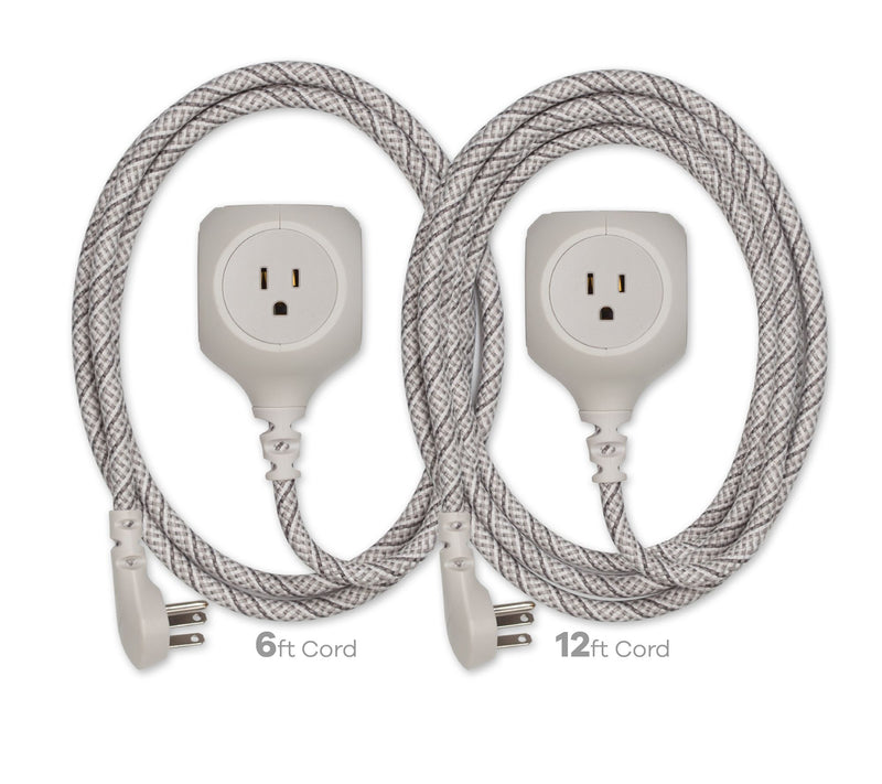 360 Electrical 6ft and 12ft Braided Cable Charging Cubes w/ 3 AC & 2 USB — View 8
