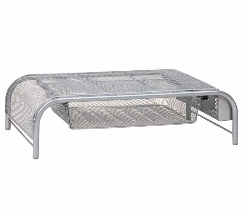 Mind Reader Metal Mesh Monitor Stand with Drawer — View 9