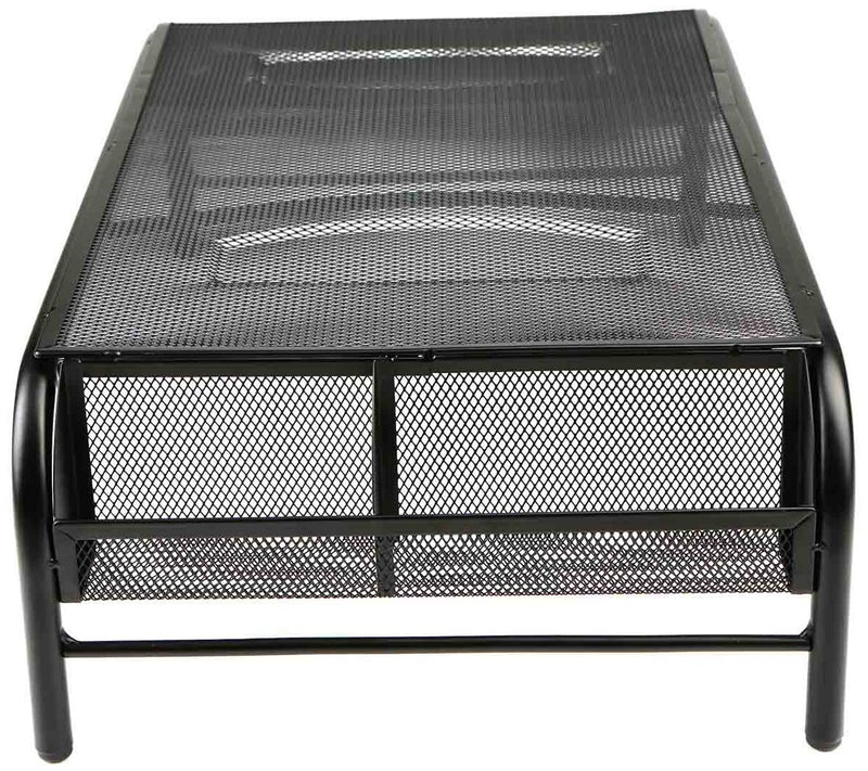 Metal Mesh Monitor Stand with Storage Compartments — View 9