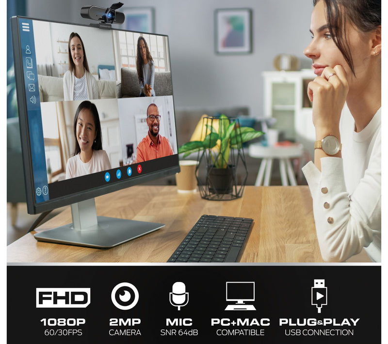 Monster Vision Premium Webcam with Auto Light Correction — View 3