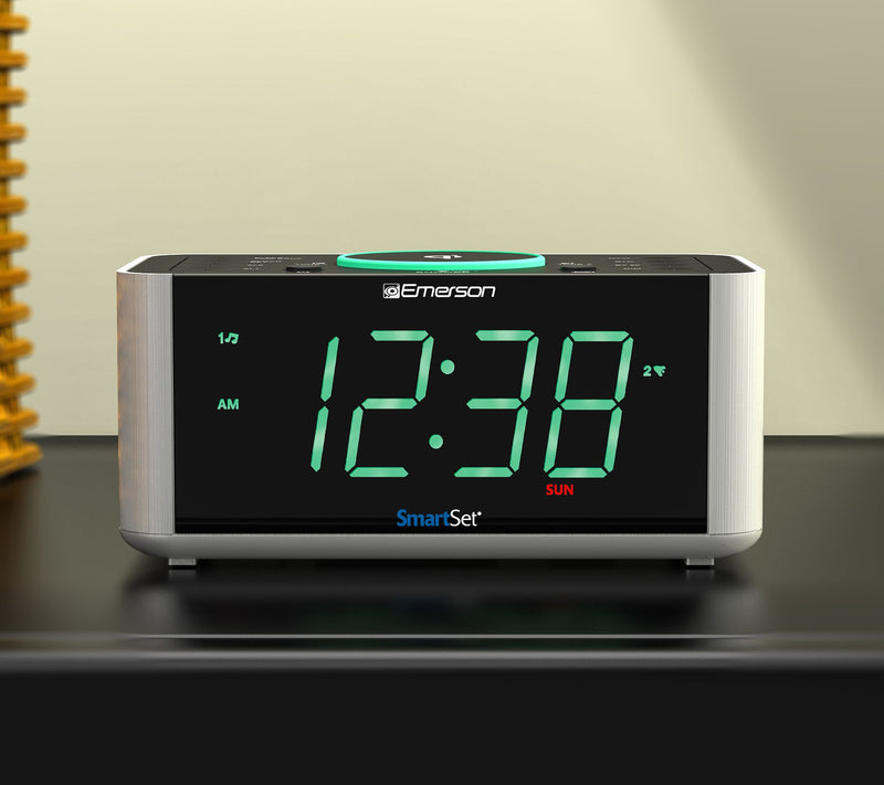Emerson Alarm Clock Radio and Wireless Phone Ch arger — View 6
