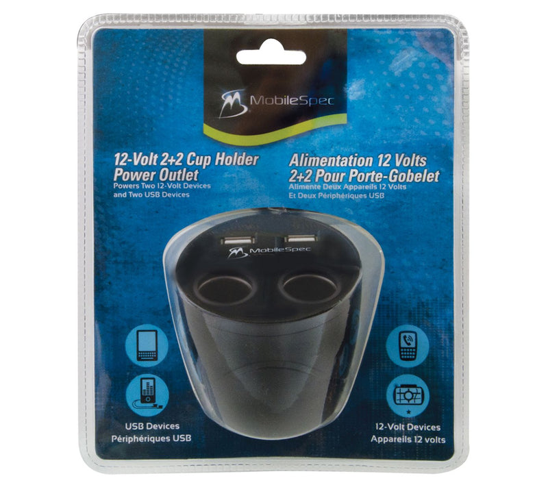 MobileSpec 12V Cup Holder Power Outlet — View 4