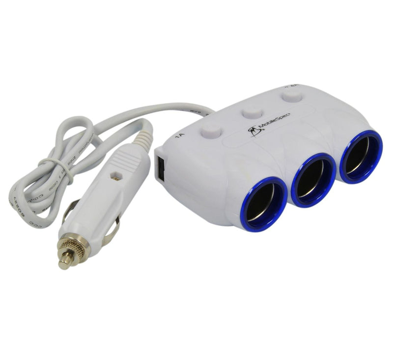 MobileSpec 12V 3-Way Adapter with 2 USB Ports — View 5