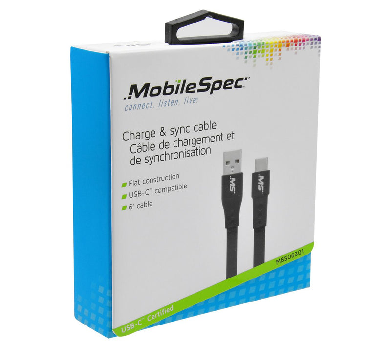 MobileSpec 6' USB-C to USB Charge and Sync Cable — View 6