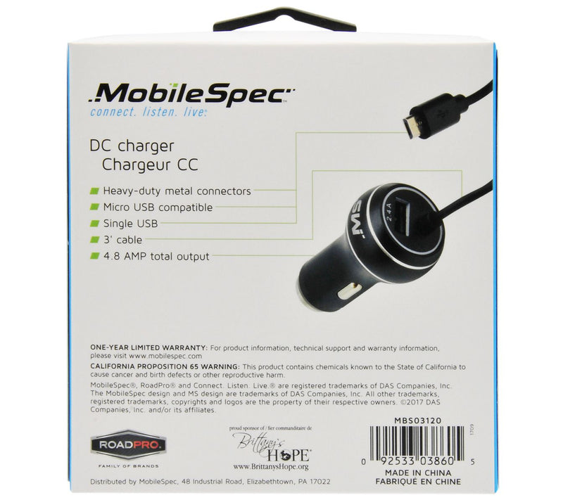 MobileSpec Micro 2.4A USB Car Charger — View 5