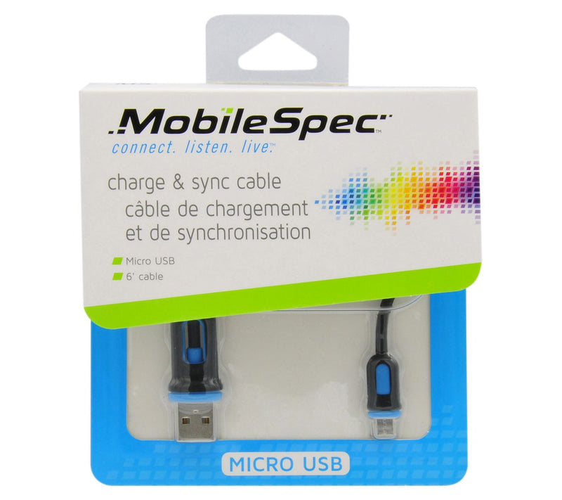 MobileSpec 6' Micro to USB Charge & Sync Cable — View 4