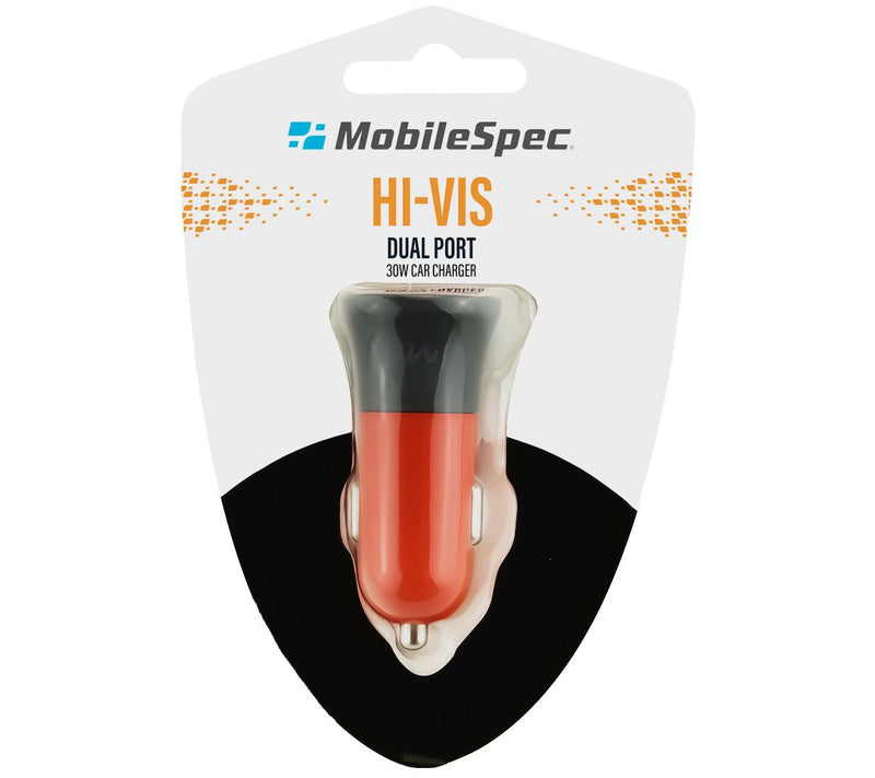 MobileSpec Hi-Vis Dual Port 30W DC Charger — View 4