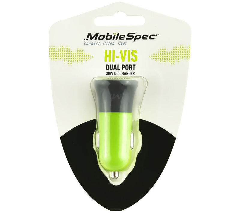 MobileSpec Hi-Vis Dual Port 30W DC Charger — View 4