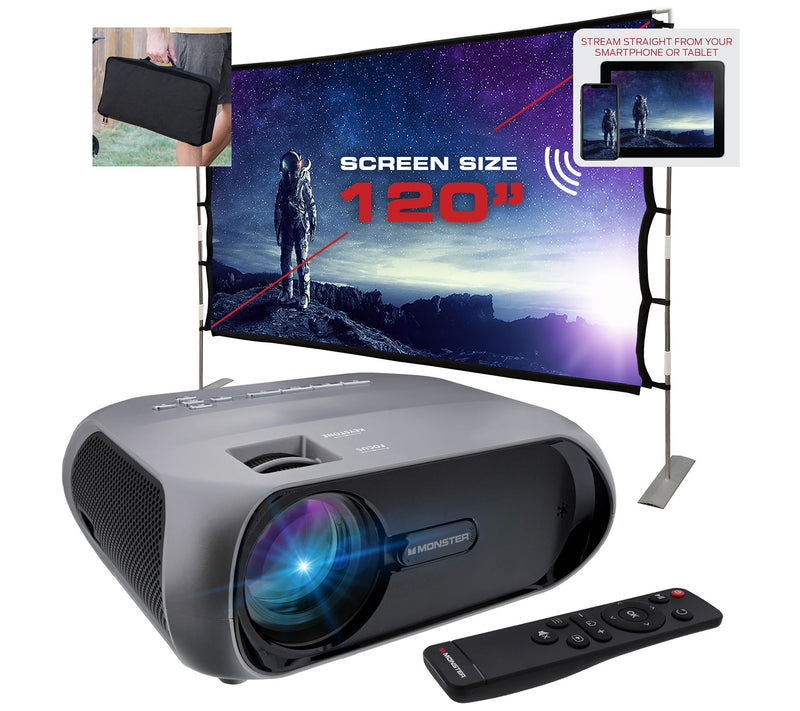 Monster Premium Wi-Fi and Bluetooth LCD Projector Bundle — Main view
