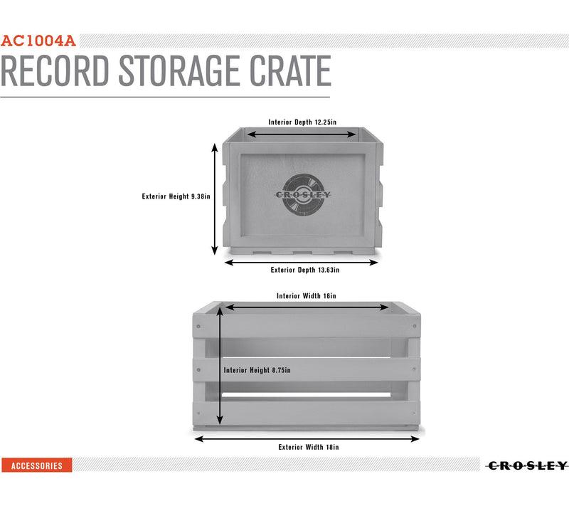 Crosley Record Storage Wood Crate — View 4