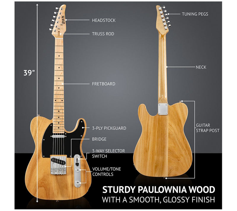 LyxPro 39" Electric Telecaster Guitar — View 11