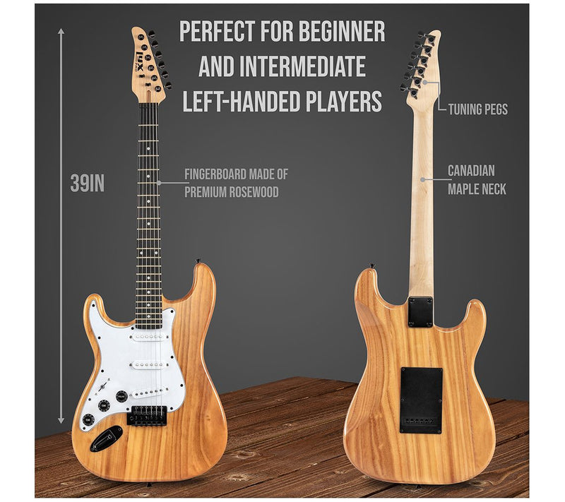 LyxPro 39"Left Hand Electric Stratocaster Guitar & Starter Kit — View 10