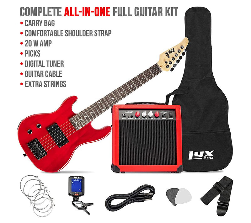 LyxPro 30" Junior Left-Handed Electric Guitar &Starter Kit — View 4