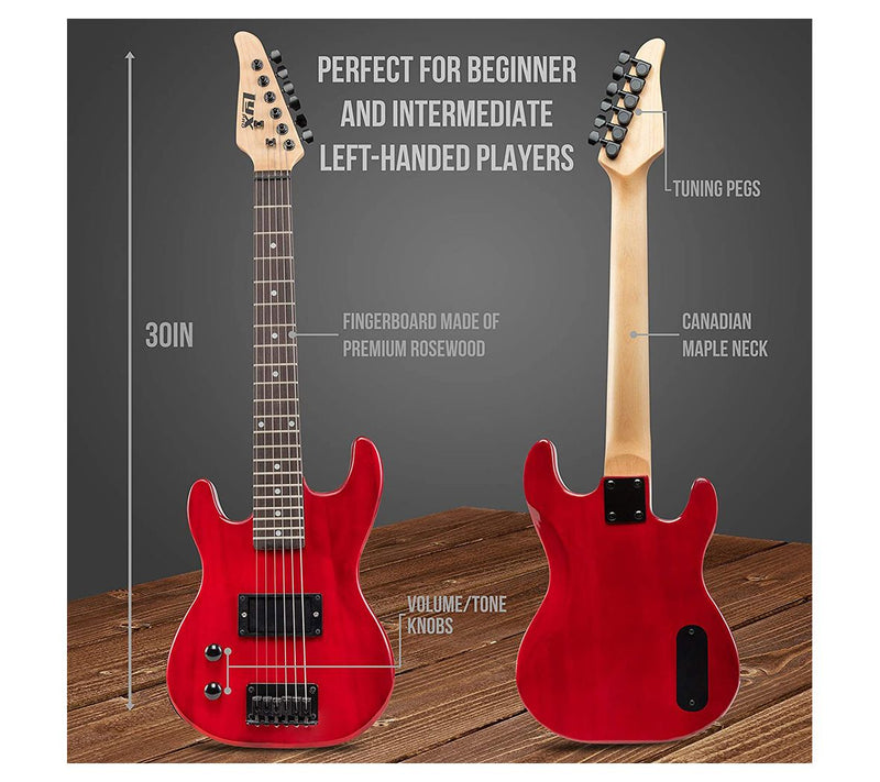 LyxPro 30" Junior Left-Handed Electric Guitar &Starter Kit — View 5