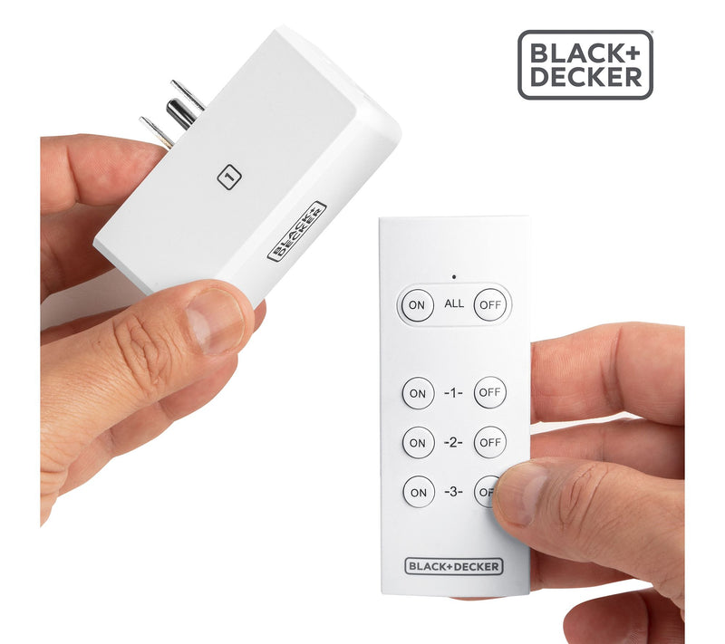 BLACK + DECKER 3 Indoor & 1 Outdoor Wireless Remote Outlets — View 6