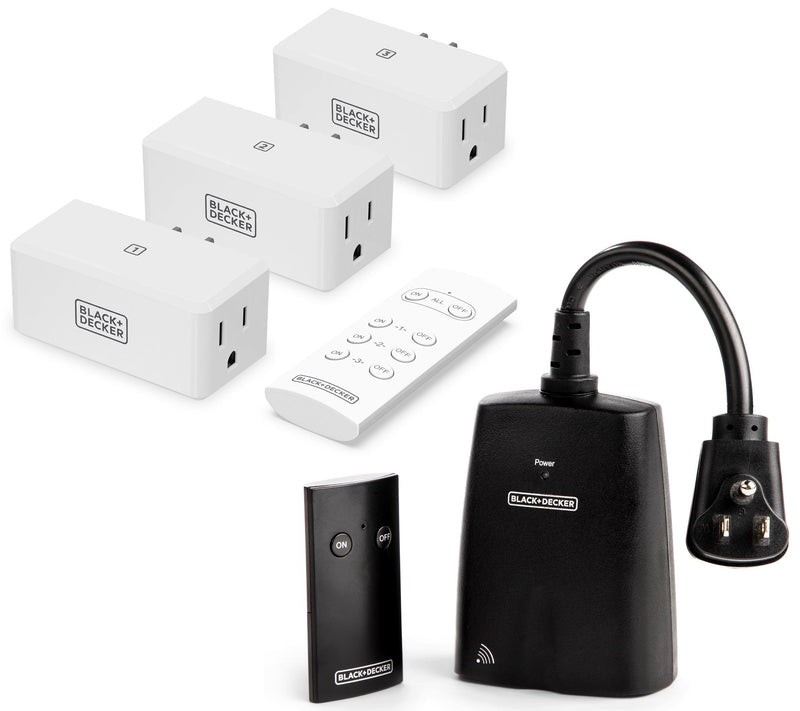 BLACK + DECKER 3 Indoor & 1 Outdoor Wireless Remote Outlets — Main view
