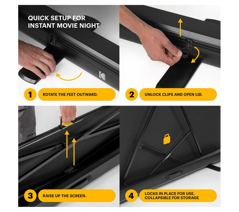 Kodak Instant Cinema Screen 80" Pull Up Projection Screen — View 7