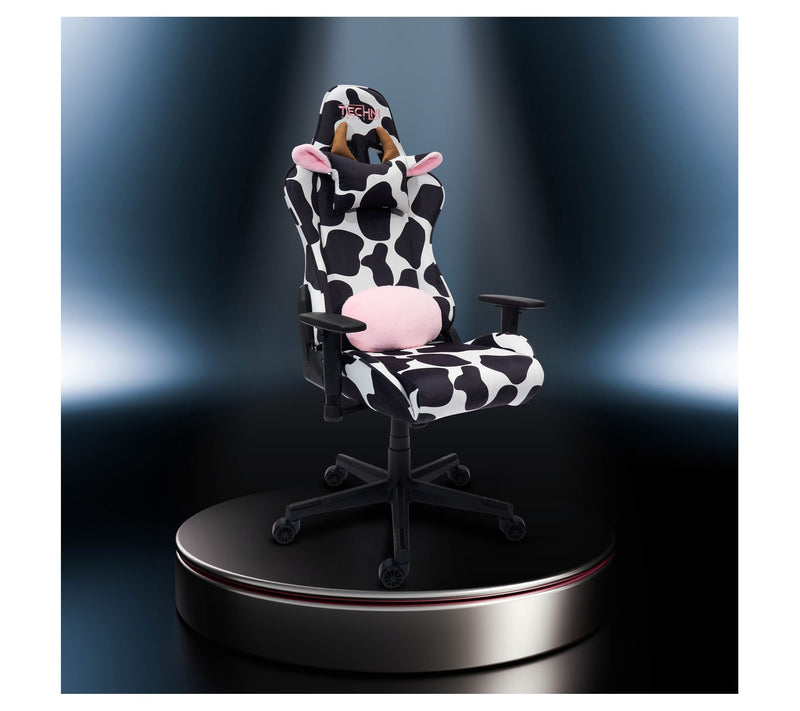 Techni Sport Cow Print Memory Foam AdjustablePC Gaming Chair — View 7
