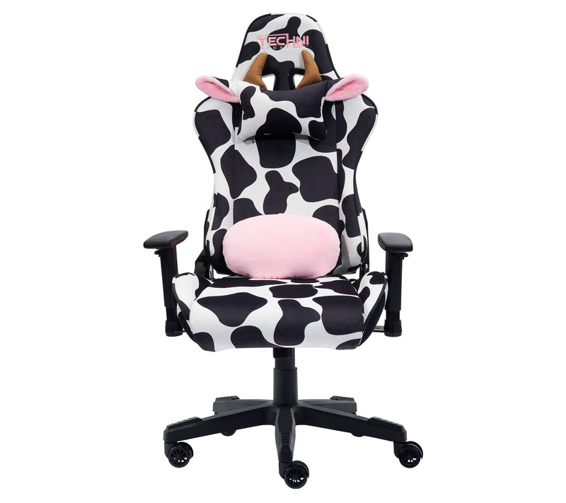 Techni Sport Cow Print Memory Foam AdjustablePC Gaming Chair — View 5