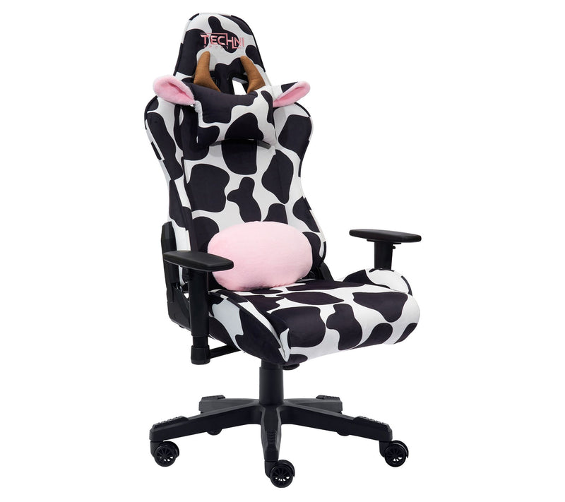 Techni Sport Cow Print Memory Foam AdjustablePC Gaming Chair — View 6