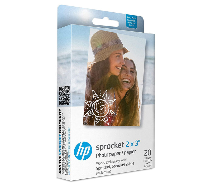HP Sprocket 2" x 3" Zink Sticky-Back Photo Paper 20-Pack — View 3