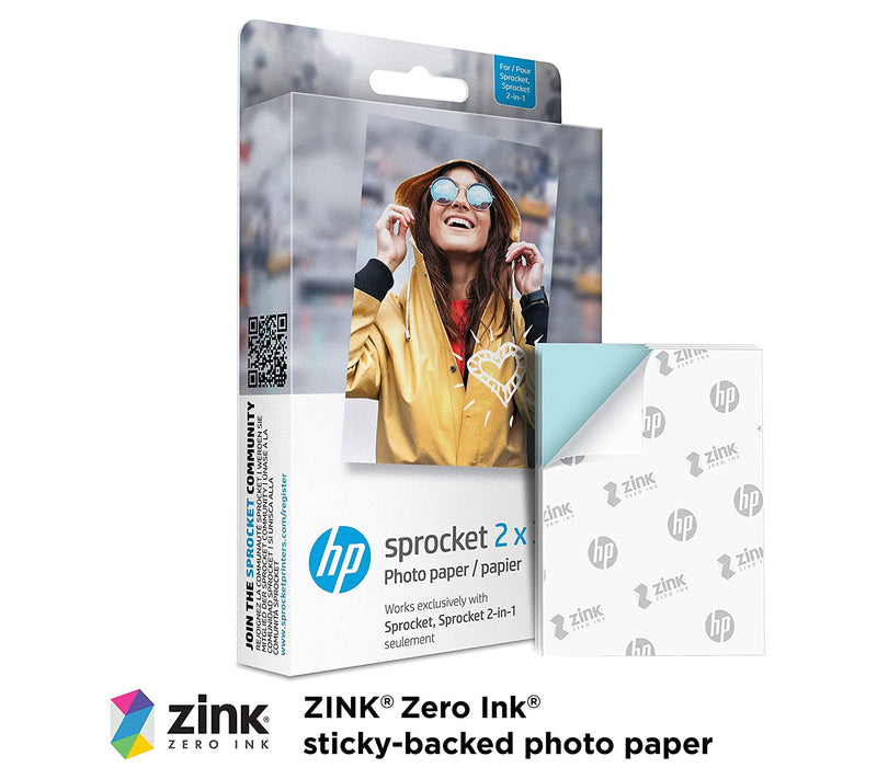 HP Sprocket 2" x 3" Zink Sticky-Back Photo Paper 50-Pack — View 9