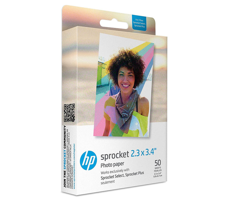 HP Sprocket 2.3" x 3.4" Zink Sticky-Back PhotoPaper 50-Pack — View 3