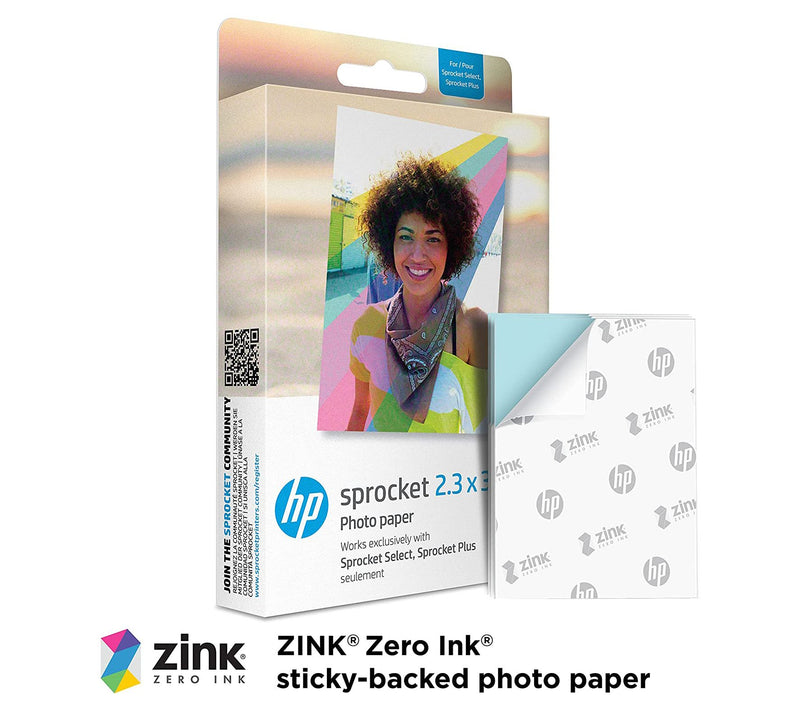 HP Sprocket 2.3" x 3.4" Zink Sticky-Back PhotoPaper 50-Pack — View 4