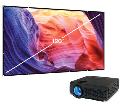 GPX All-in-One Projector with Bluetooth & 120"creen Kit