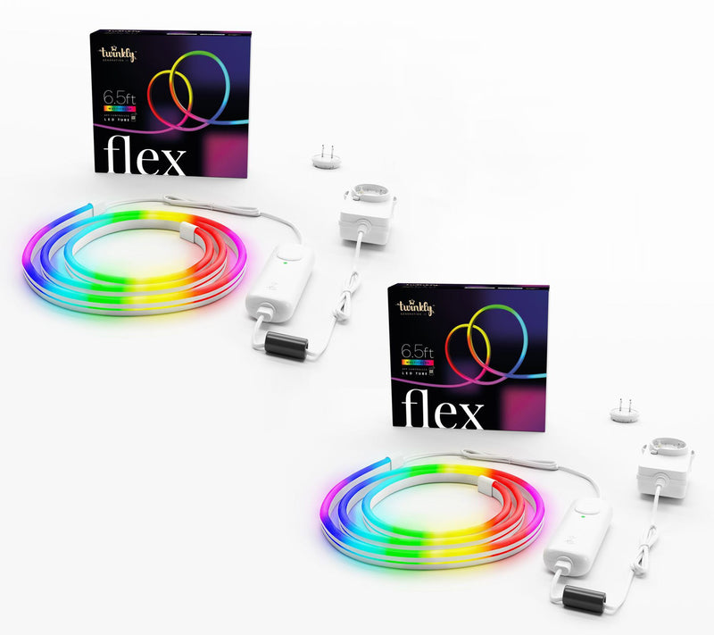 Twinkly Flex Set of 2 6.5' Flexible Smart LED RGB Light Tubes — Main view