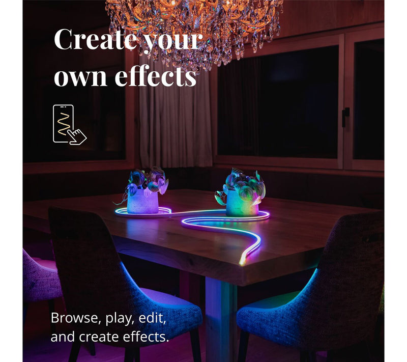 Twinkly Flex Set of 2 6.5' Flexible Smart LED RGB Light Tubes — View 4
