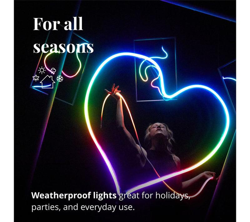 Twinkly Flex Set of 2 6.5' Flexible Smart LED RGB Light Tubes — View 5