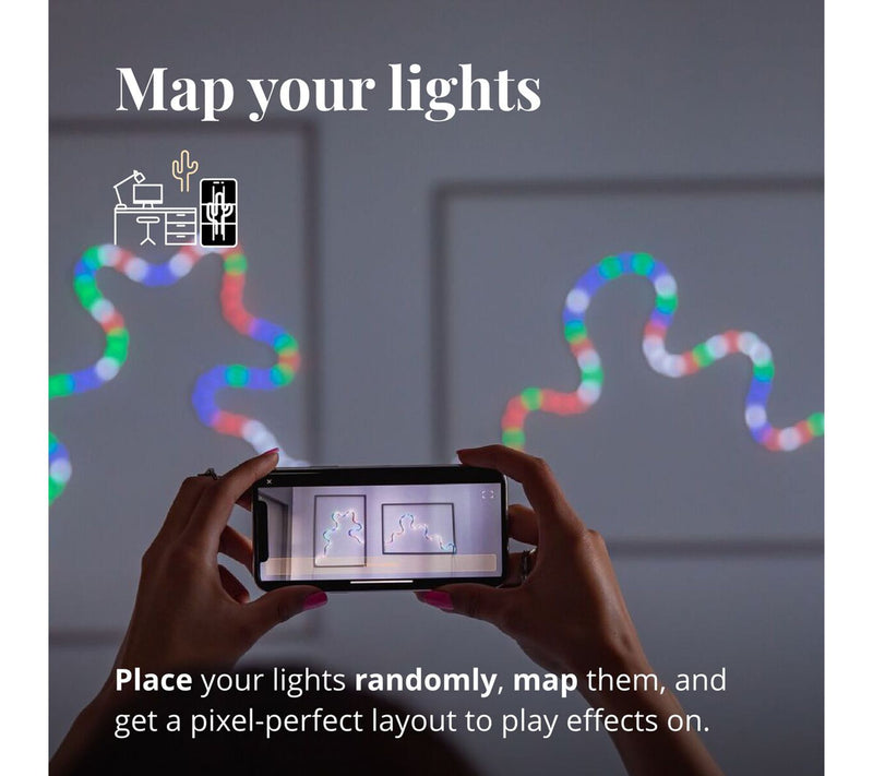 Twinkly Flex Set of 2 6.5' Flexible Smart LED RGB Light Tubes — View 6